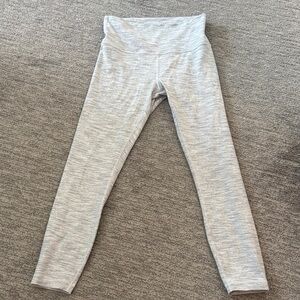 Lululemon grey and white striped leggings size 8
